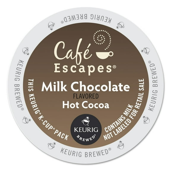 Cafe Escapes 6801CT Cafe Escapes Milk Chocolate Hot Cocoa K-Cups, 96/carton