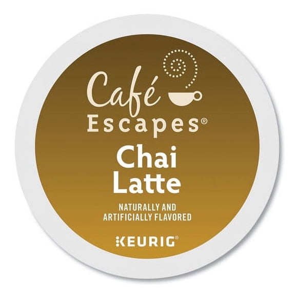Cafe Escapes Chai Latte K-Cups, 24/box | Bundle of 2 Boxes