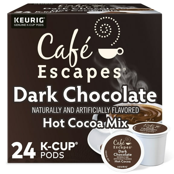 Cafe Escapes, Dark Chocolate Hot Cocoa K-Cup Pods, 24 Count