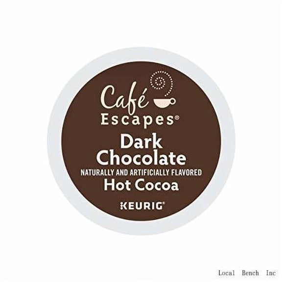Cafe Escapes, Dark Chocolate Hot Cocoa, Single-Serve Keurig K-Cup Pods, 96 Count (4 Boxes Of 24 Pods)