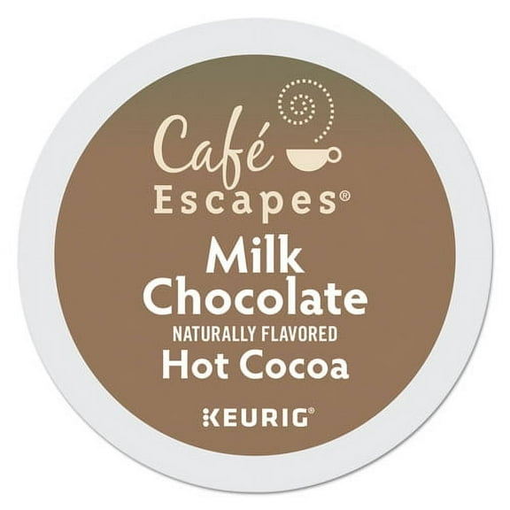 "Cafe Escapes Milk Chocolate Hot Cocoa K-Cups, 24/box | Bundle of 2 Boxes"