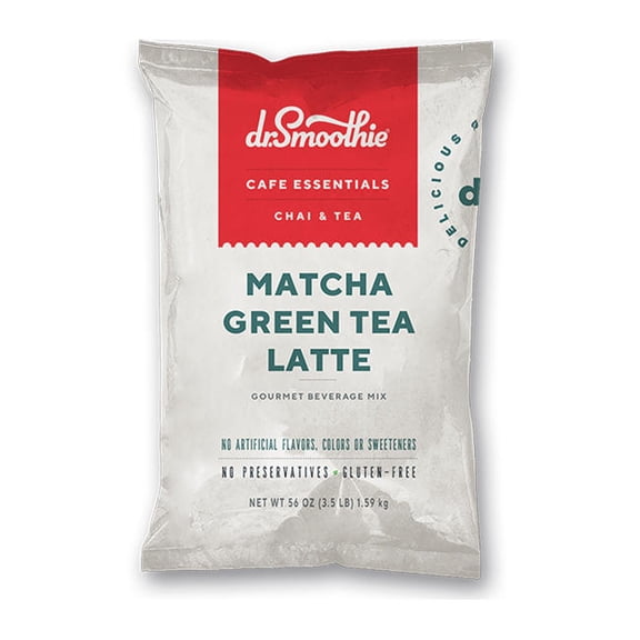 Dr. Smoothie Cafe Essentials Gourmet Beverage Mix Matcha Green Tea Latte cs 5/3.5 lb