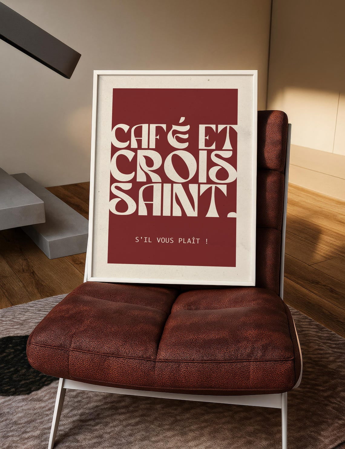 7454 Cafe Et Croissant Red Wall Art Print, Brunch Decor - Walmart.com