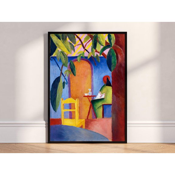 Cafe Interior Colorful Room Scene Art Poster Unframed Paper Print