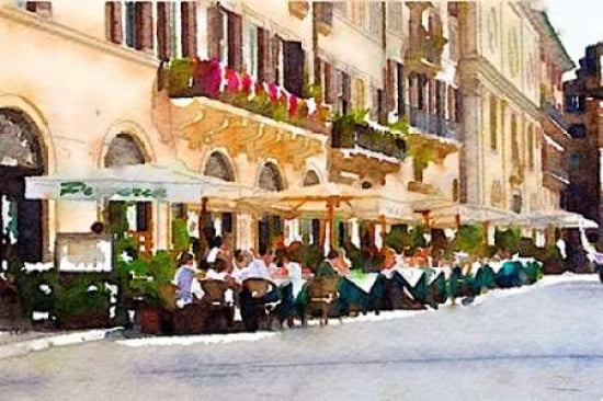 Cafe Italia Canvas Art - Emily Navas (12 x 18)