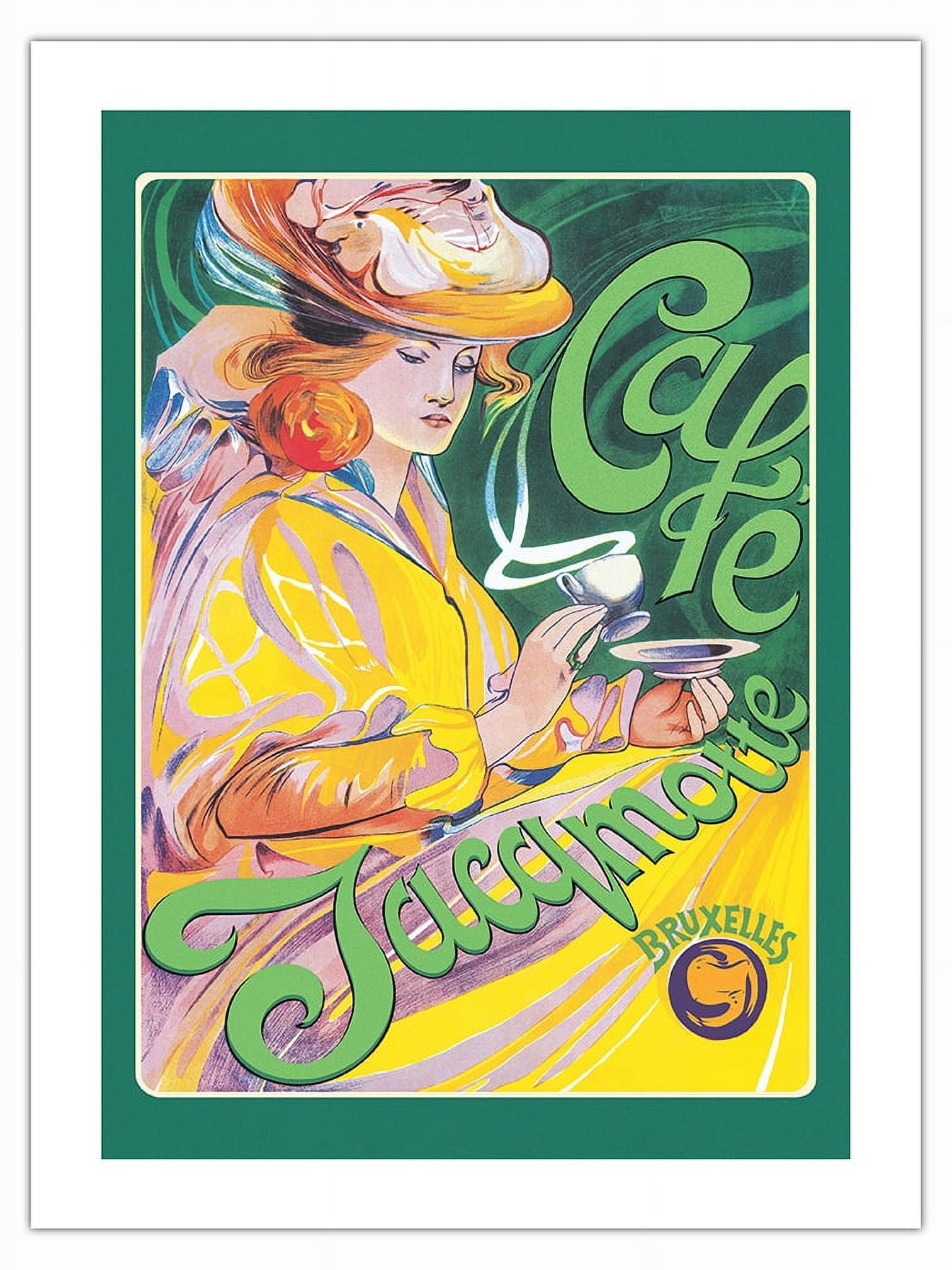 Cafe Jacqmotte - Brussels (Bruxelles) Belgium - Vintage