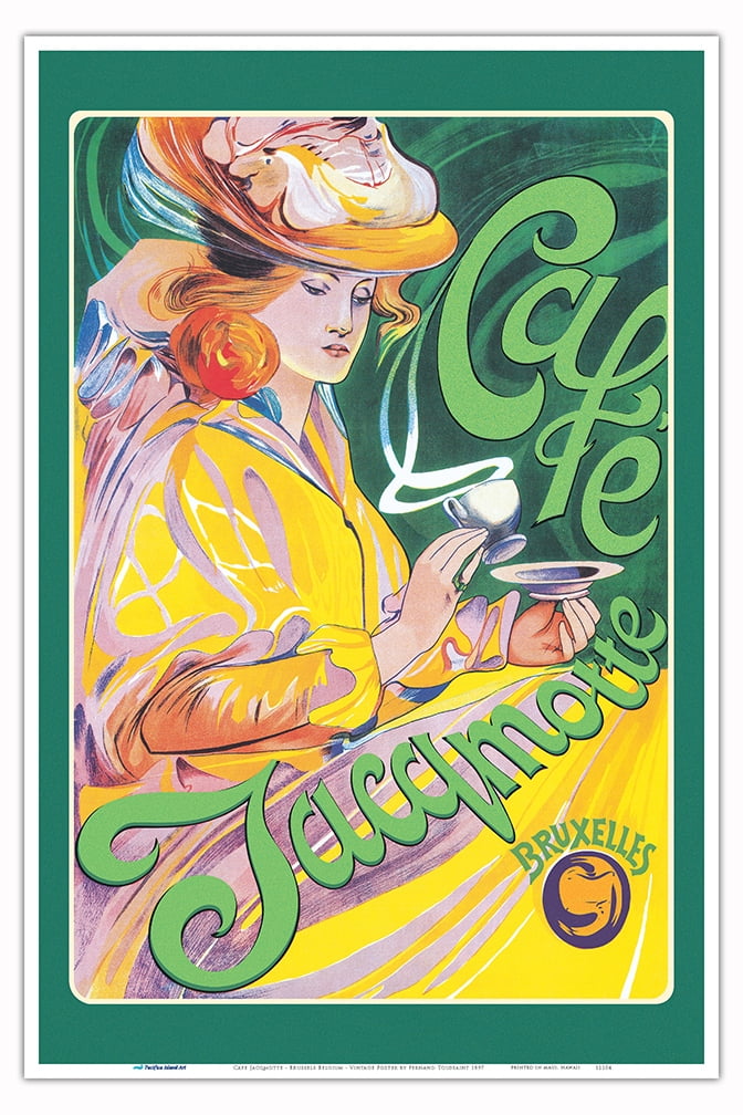 Cafe Jacqmotte - Brussels (Bruxelles) Belgium - Vintage