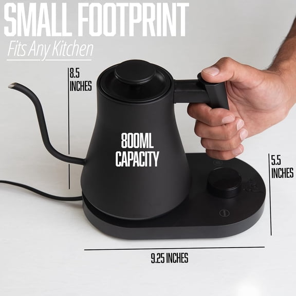 Cafe Kettle - 110v Electric Gooseneck Kettle with Digital Temperature Control & Three Heating Modes