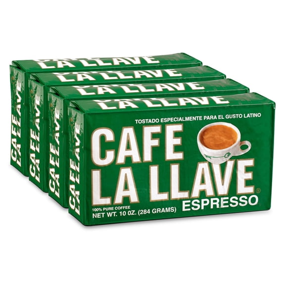 Cafe La Llave Dark Roast Ground Espresso, 10 oz., 4 ct.