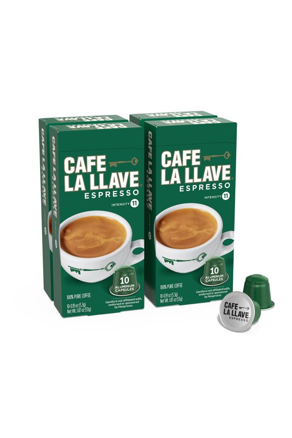 Espresso, Dark Roast Latin-Style Coffee Capsules, Intensity 11, 40 Count