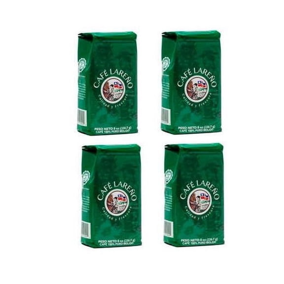 Cafe Lareno - Ground Puerto Rican Coffee - VALUE PACK - 8oz Bag (4pack)