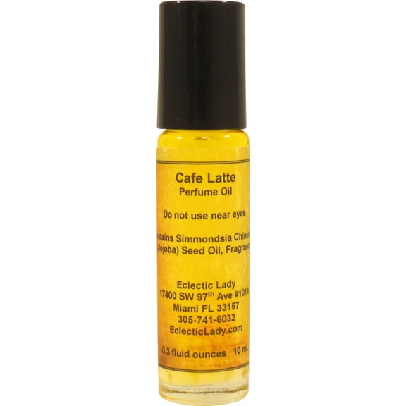 Cafe Latte Perfume Oil, 0.3 Oz Portable Roll-On Fragrance