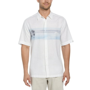 Cafe Luna Men's Abstract Palm Printed Shirt