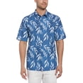 thumbnail image 1 of Cafe Luna Men's Leaf Print Shirt, 1 of 3