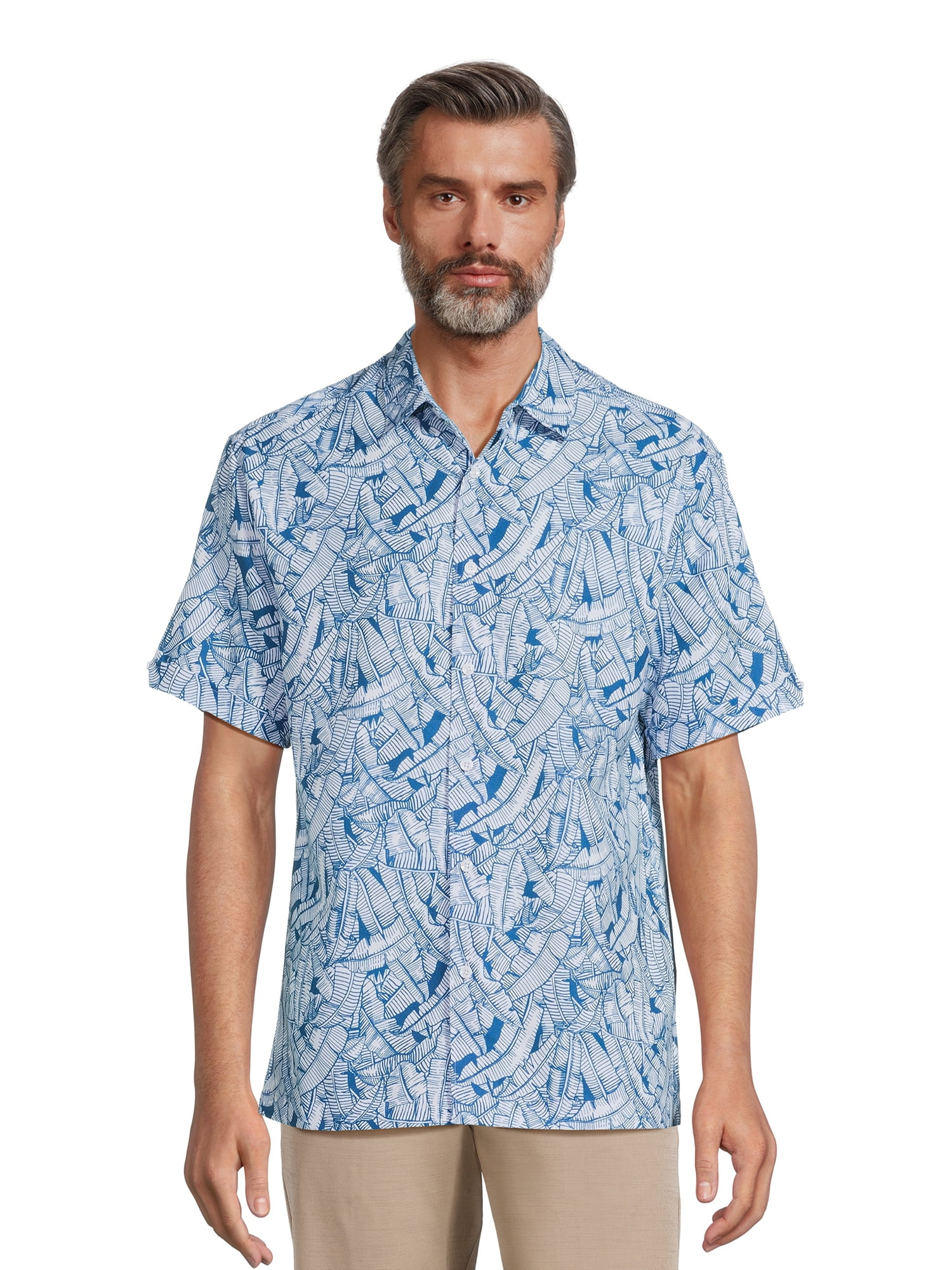 Cafe Luna Men's Short Sleeve Woven - Walmart.com