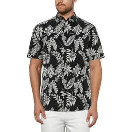 Cafe Luna Men's Linen Blend Crossed Geo Print Panel Short