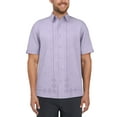 thumbnail image 1 of Cafe Luna Men's and Big Men's Crosshatch L-Shape Print Short Sleeve Shirt, Sizes S-5XL, 1 of 4