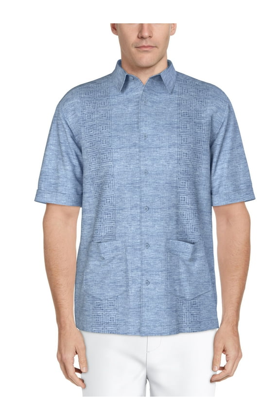 Men's and Big Men's Geo Panel Print Short Sleeve Shirt, Sizes S-5XL