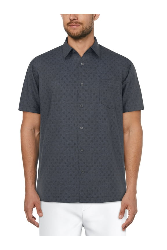 Men's and Big Men's Geo Print Short Sleeve Shirt, Sizes S-5XL