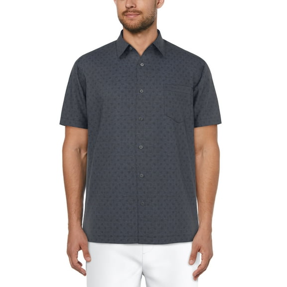 Cafe Luna Men's and Big Men's Geo Print Short Sleeve Shirt, Sizes S-5XL