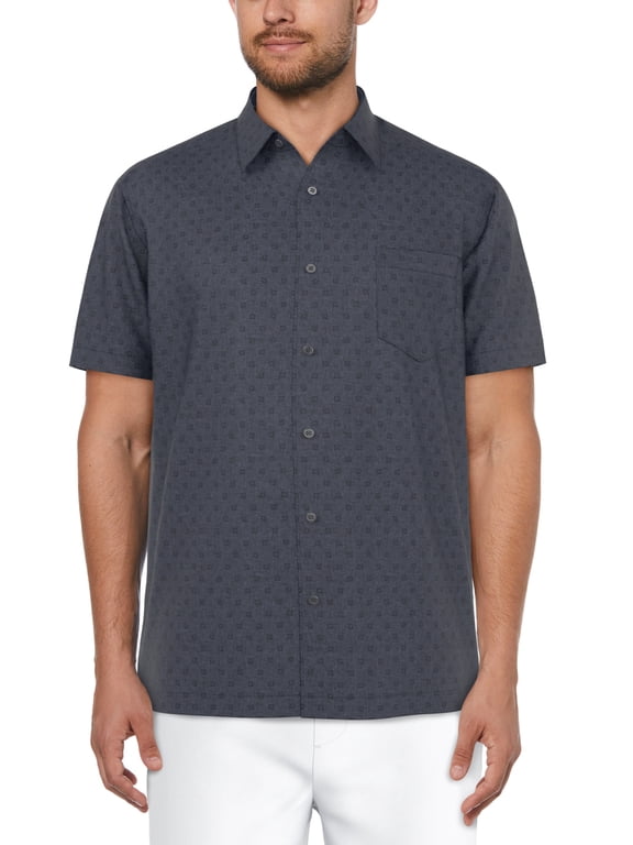 Men's and Big Men's Geo Print Short Sleeve Shirt, Sizes S-5XL