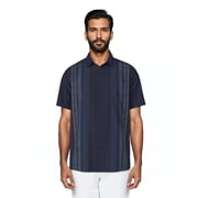 Men's and Big Men's Gradient Panel Print Short Sleeve Woven Shirt, Size S-4XL
