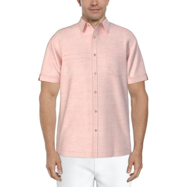 Cafe Luna Men's and Big Men's Pintuck Short Sleeve Shirt, Sizes S-5XL