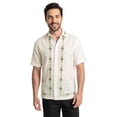 thumbnail image 1 of Cafe Luna Men’s and Big Men’s Geometric Panel Print Short Sleeve Button-Down Shirt, S-5XL, 1 of 8