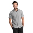 thumbnail image 1 of Cafe Luna Men’s and Big Men’s Geo Printed Panels Short Sleeve Button-Down Shirt, S-5XL, 1 of 8