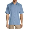 thumbnail image 1 of Cafe Luna Men's and Big Men's Short Sleeve Panel Woven Shirt, 1 of 4