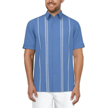 Cafe Luna Men's and Big Men's Stripe Panel Short Sleeve Shirt, Sizes S-5XL