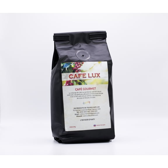 Cafe Lux Gourmet Whole Bean Haitian Coffee - Gourmet Blend Bean Bag, Perfect for Coffee Grinder - Pack of 86