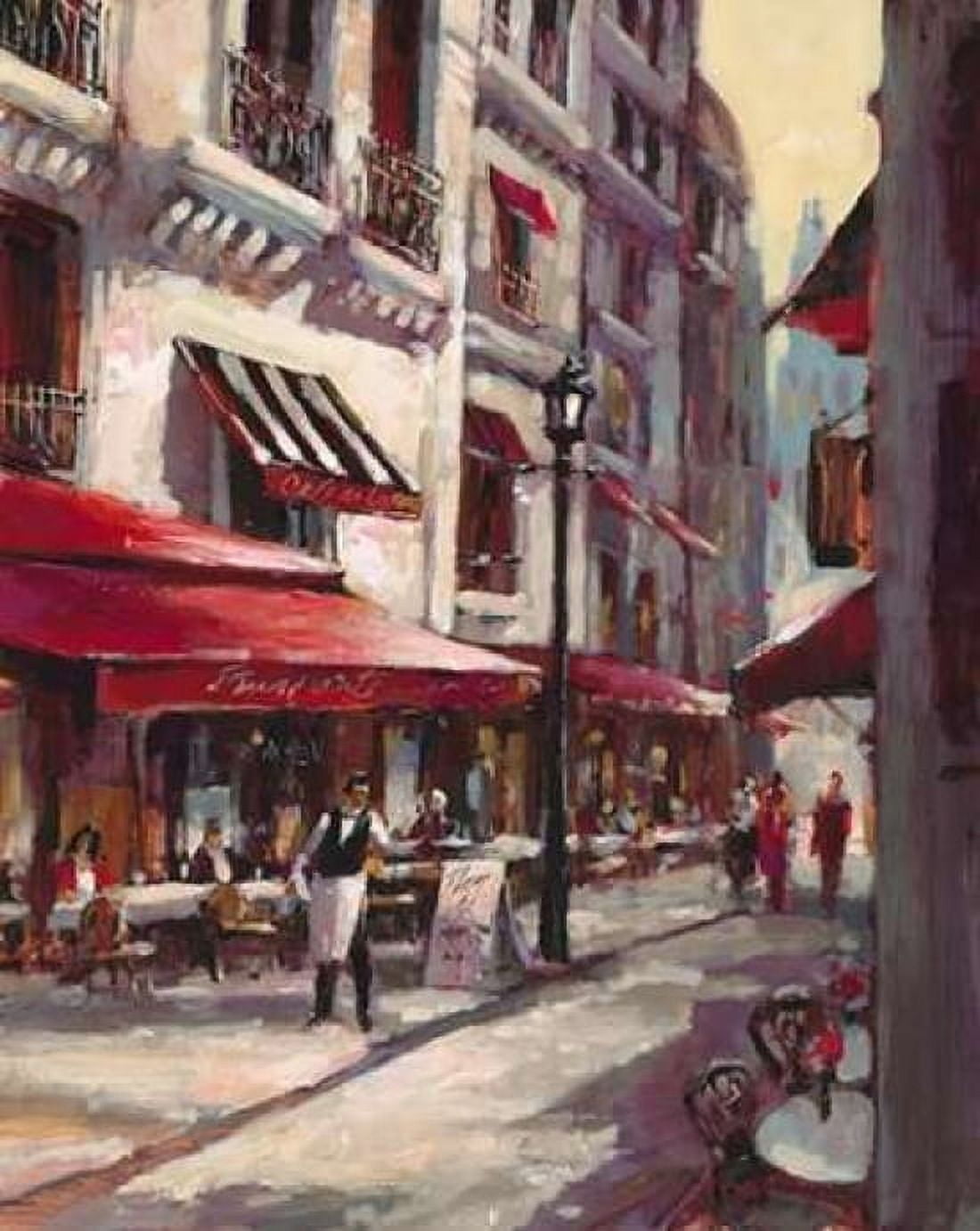 Cafe Marseille Canvas Art - Brent Heighton (24 x 30)