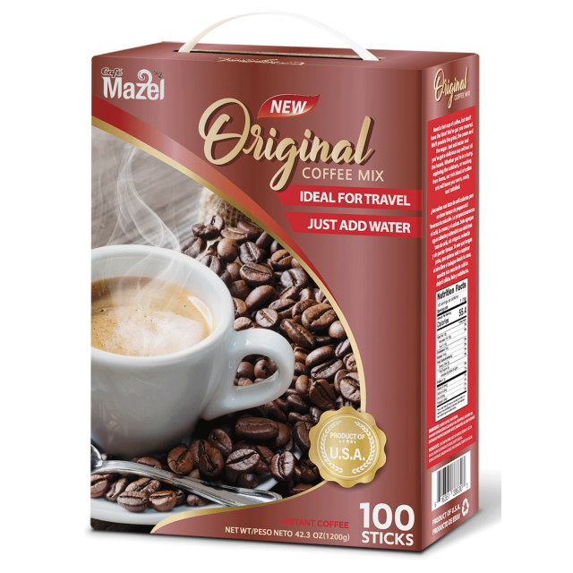 Cafe Mazel 3 in 1 Original Instant Coffee Mix 100 Sticks