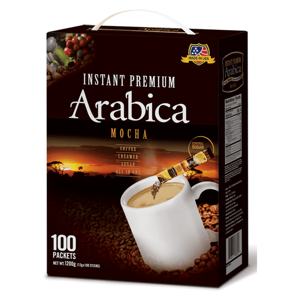 Cafe Mazel Arabica Mocha 3 in 1 Instant Coffee Mix - 100 Sticks