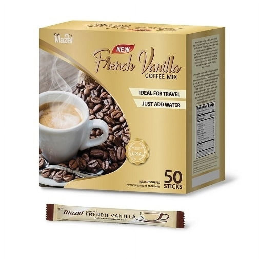Cafe Mazel French Vanilla Coffee Mix 50 Sticks