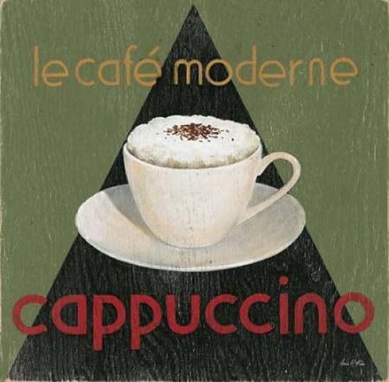 Cafe Moderne Cappuccino Canvas Art - Arnie Fisk (24 x 24)