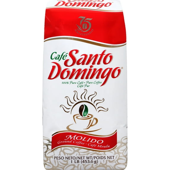 Cafe Santo Domingo Dominican Ground Coffee, 1 lb Bag