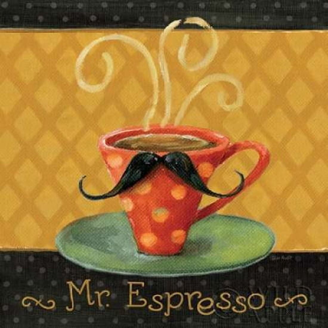 Cafe Moustache III Square Canvas Art - Lisa Audit (24 x 24)
