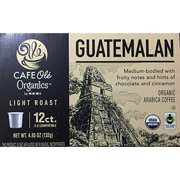 Cafe Ole Organic Guatemalan Light Roast Single Serve Coffee K-Cups