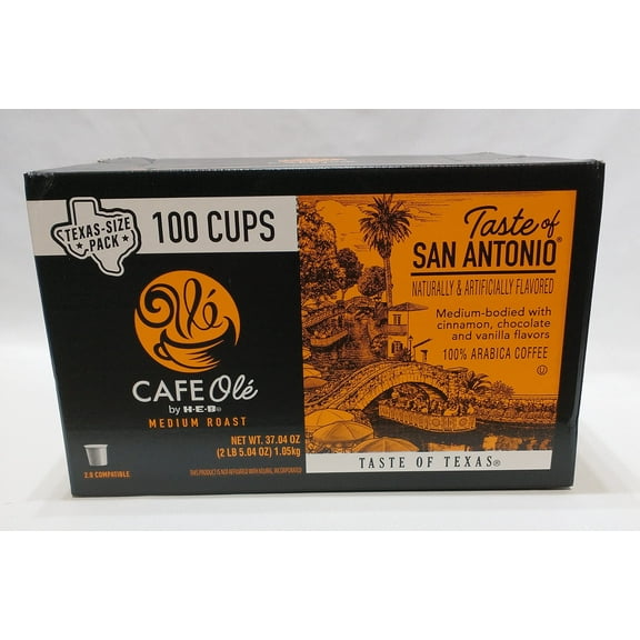 Cafe Ole Taste Of San Antonio Single Serve Pods 100 Count