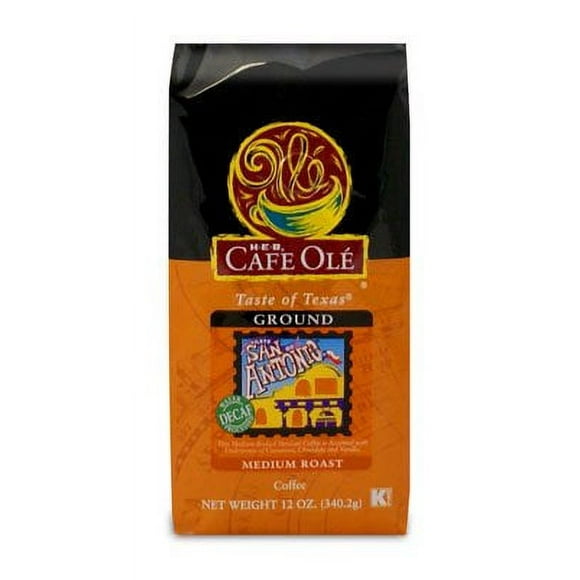 Cafe Ole Taste of Texas San Antonio Ground DECAF Coffee 12 oz. (Pack of 3)
