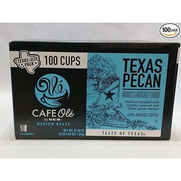 Cafe Ole Texas Pecan single serve pods 100 count