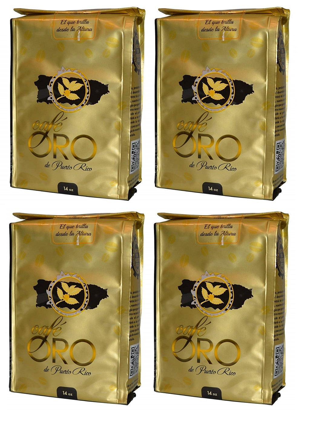 Cafe Oro de Puerto Rico 14oz / Puerto Rican Coffee 14oz (4 Pack)