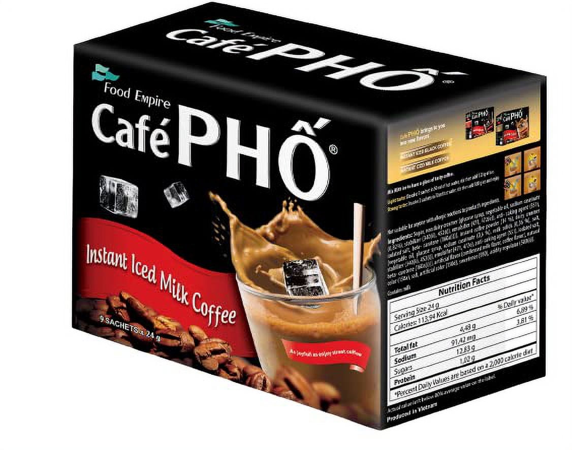 Cafe Pho Vietnamese 3in1 Instant Coffee Mix, Iced Milk Coffee, Cafe Sua