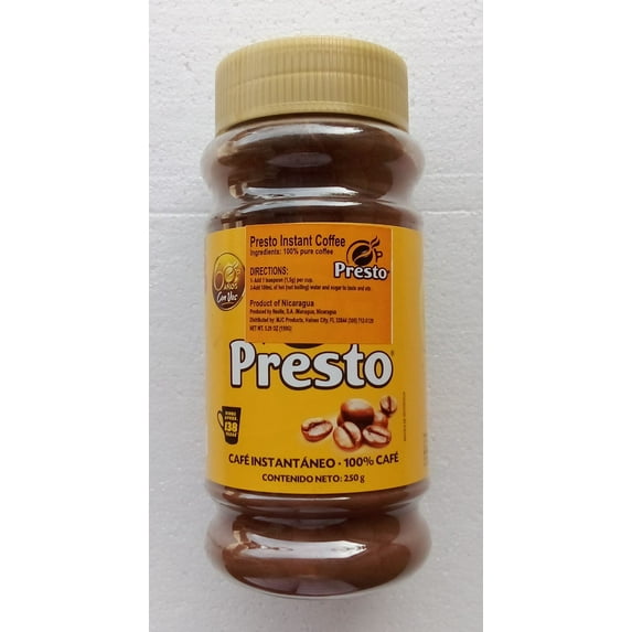 Cafe Presto Instant Coffee from Nicaragua - (150 gr)