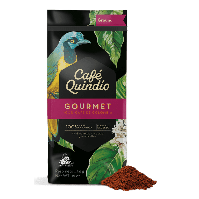 Cafe Quindio Gourmet Coffee, Medium Roast Colombian Arabica, 16 oz