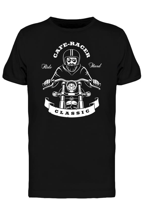 Cafe Racer Classic Motorcycle T-Shirt Men -Image by Shutterstock, Male 3X-Large