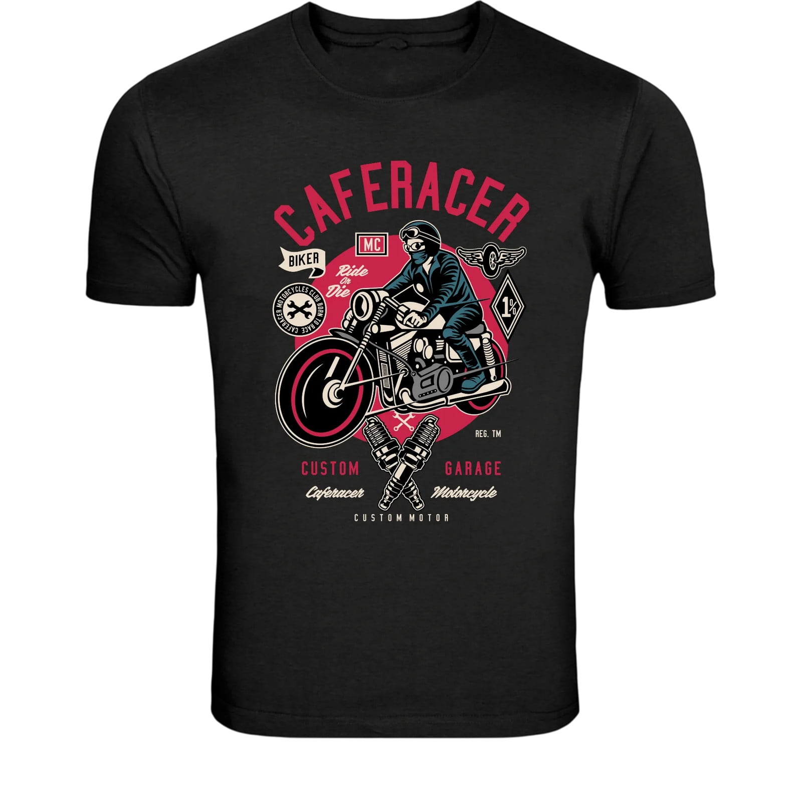 Cafe Racer Custom Garage Motorcycle T-Shirt - Vintage Racing Bike ...