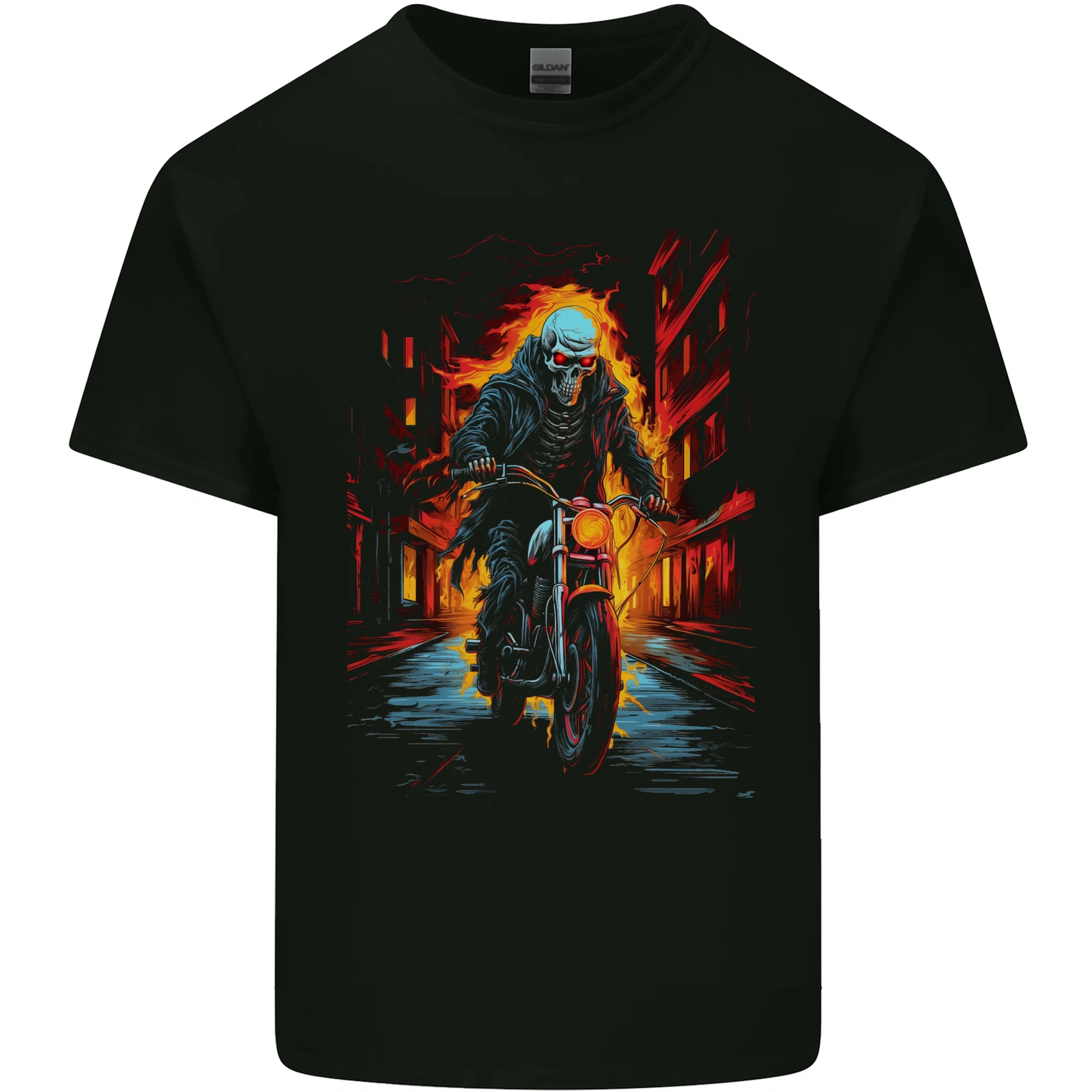 Cafe Racer Fire Rider Motorcycle Art Adult Unisex T-Shirt, up to size ...